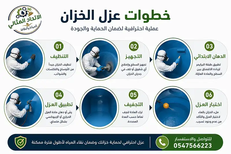 شرح كيفية عزل خزان المياه