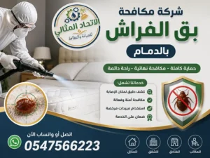 شركة مكافحة بق الفراش بالدمام | 0547566223 ضمان ومتابعة